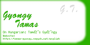 gyongy tamas business card